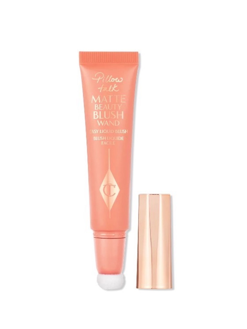 NIB Charlotte Tilbury Matte Beauty Blush Wand | Pillow Talk Peach Pop, 0.4fl oz